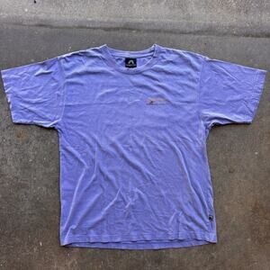 Newport Blue Faded Purple Fishing T-shirt Wanna Fight Graphic Mens Medium 90s